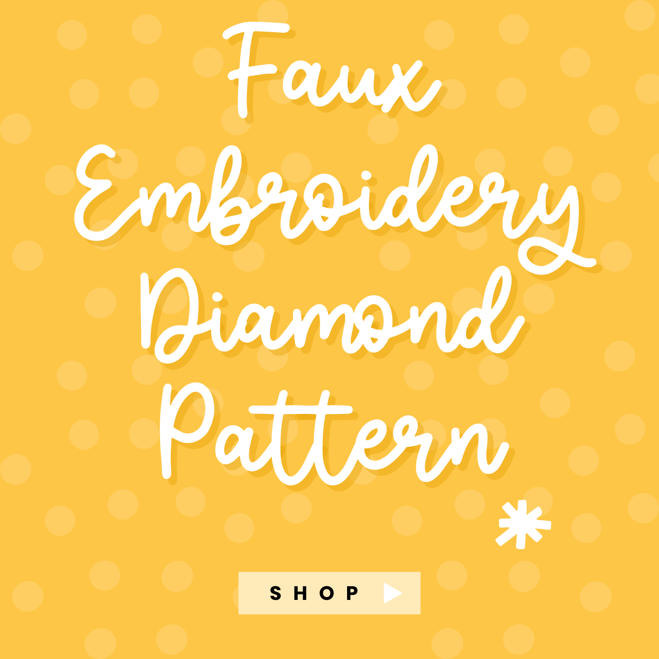 Faux Embroidery Diamond