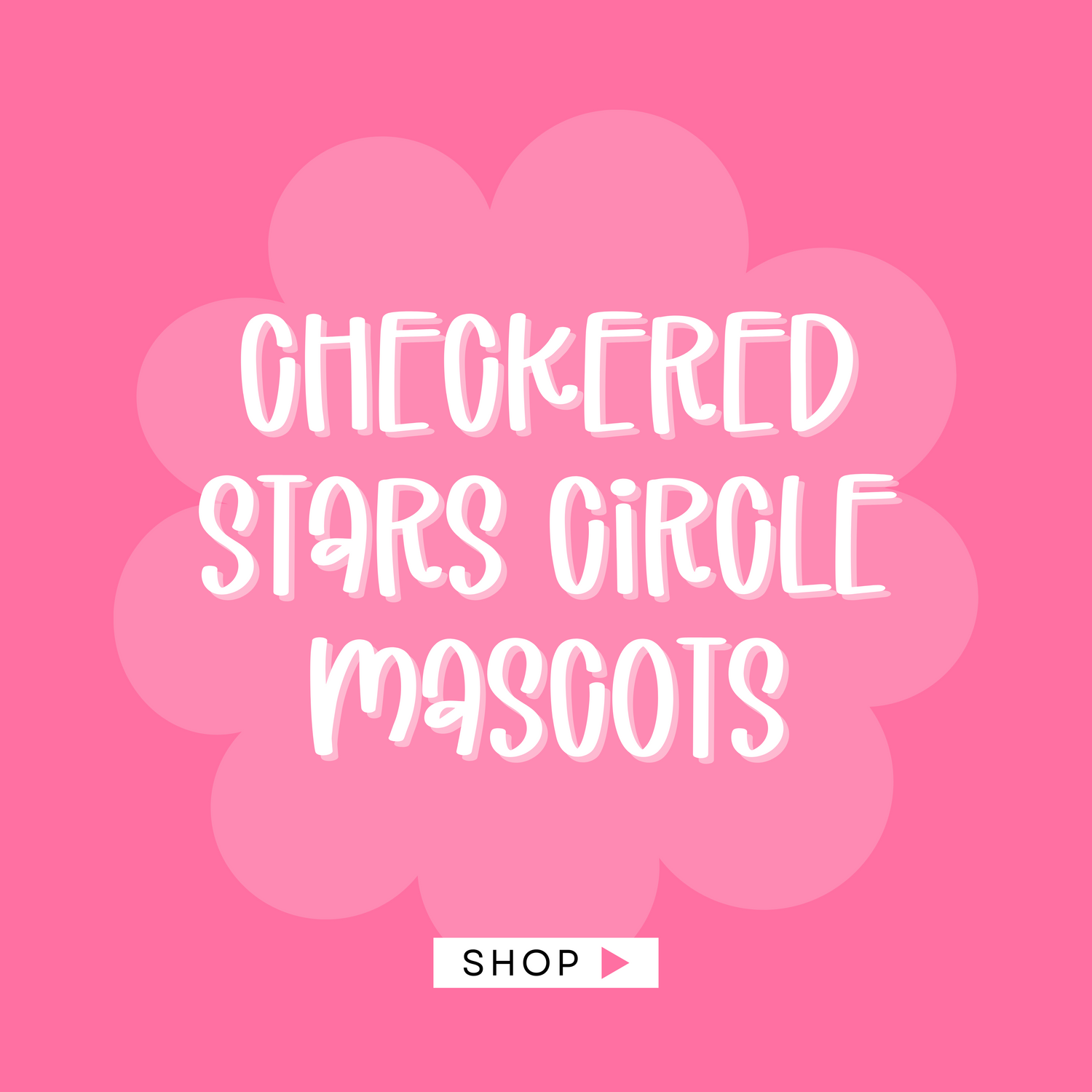 Checkered Stars Circle Mascots