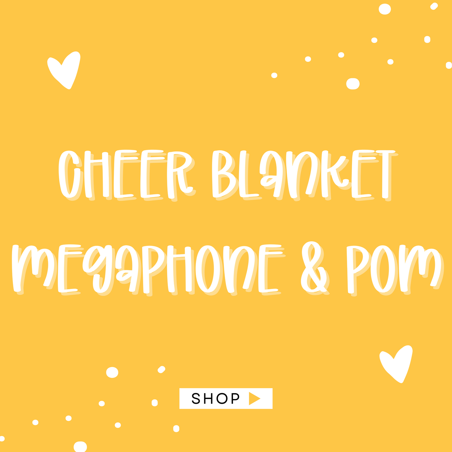 Cheer Blanket Megaphone and Pom