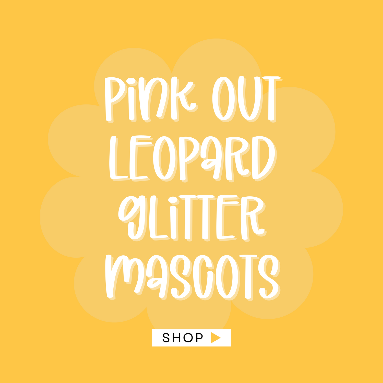 Pink Out Leopard Glitter Mascots