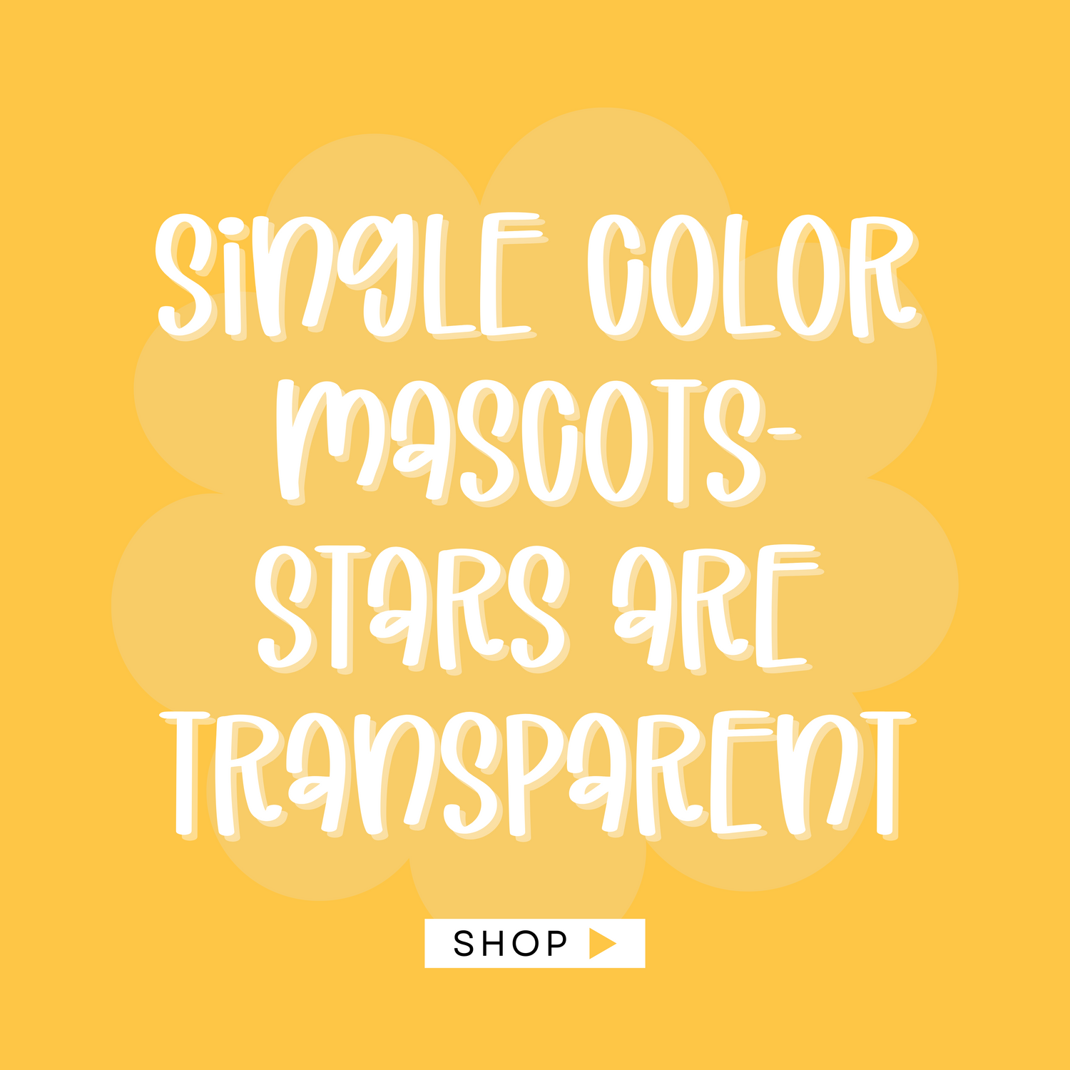 Single Color Mascots - Stars are Transparent