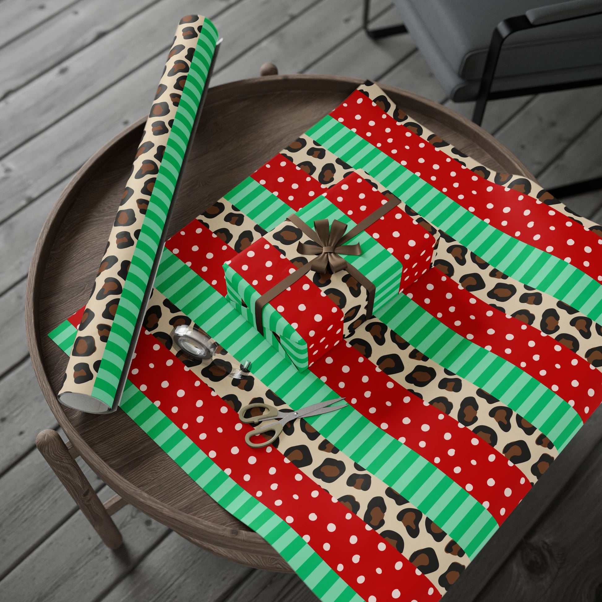 Christmas Stripe Leopard