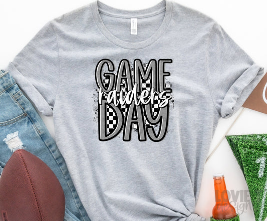 Game Day Raiders Grey 3 Background Options