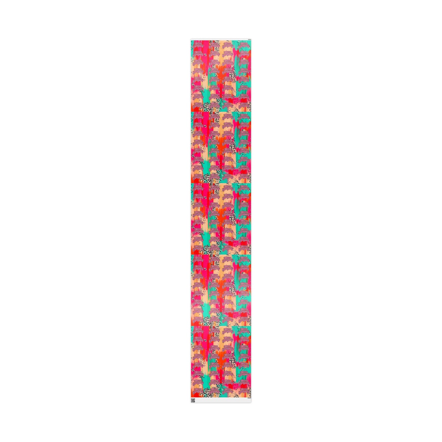 Pink Strokes Merry Christmas Wrapping Paper