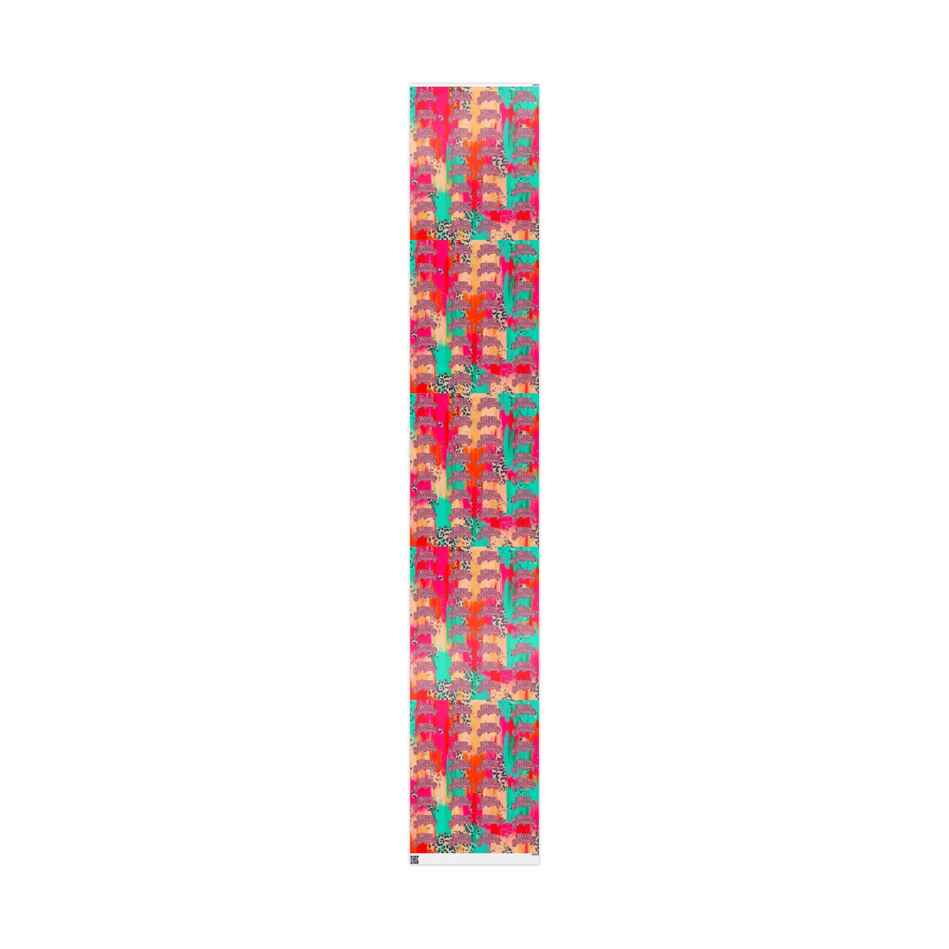 Pink Strokes Merry Christmas Wrapping Paper