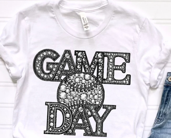 Game Day Baseball Rhinestone