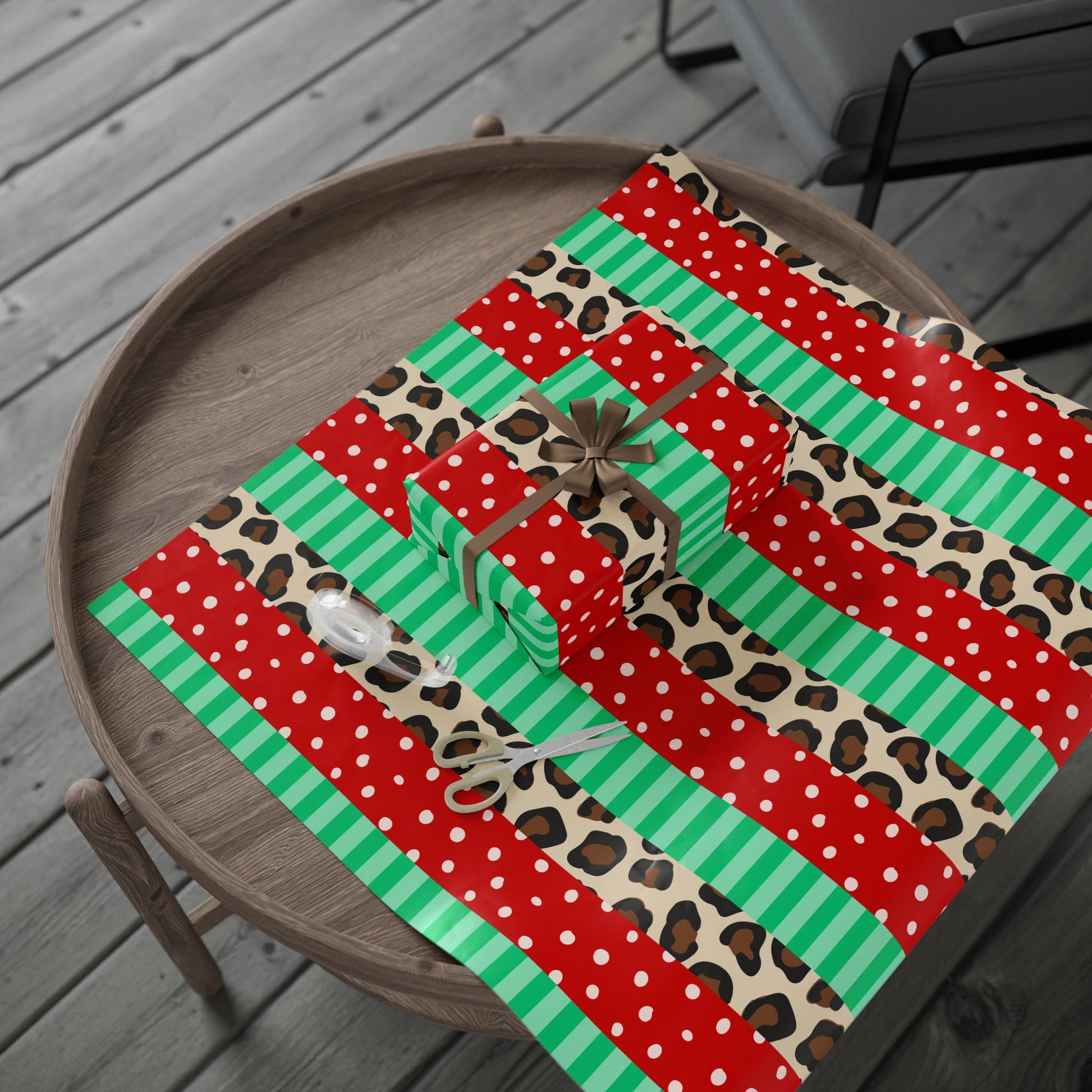 Christmas Stripe Leopard