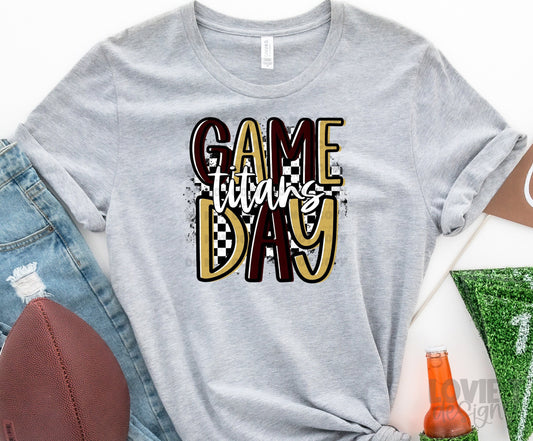 Game Day Tigers Maroon and Vegas Gold 3 Background Options