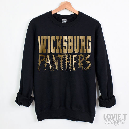 Wicksburg Panthers Gold Foil