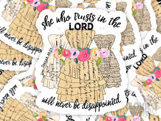She Who Trusts In The Lord Sticker Sheet