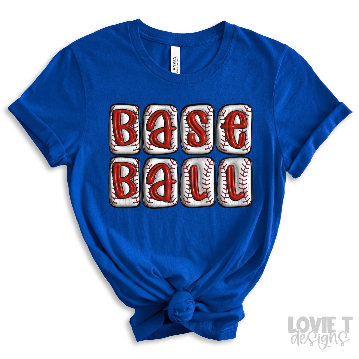 Baseball Faux Inflated Letters