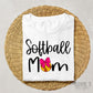 Simple Softball Mom with Pink Bow