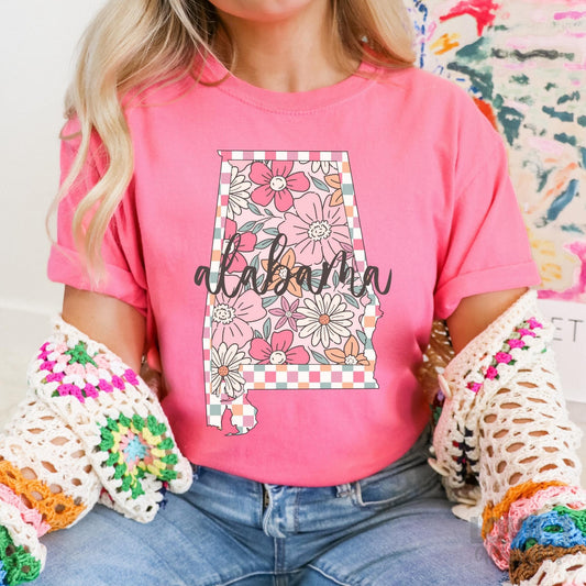 Alabama Checkered Floral in Summery Colors