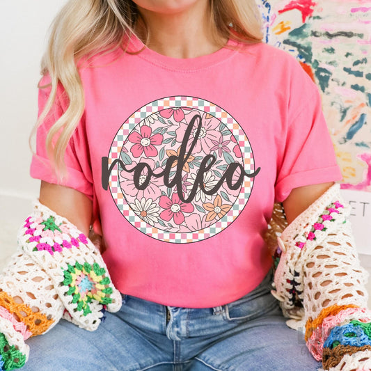 Rodeo Checkered Floral in Summery Colors