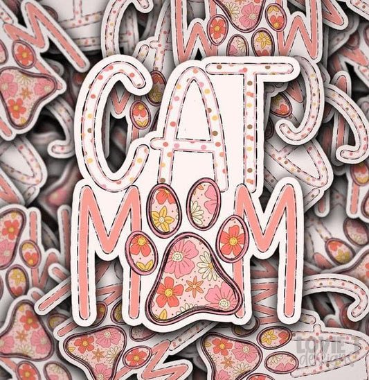 Cat Mom - Die Cut Stickers