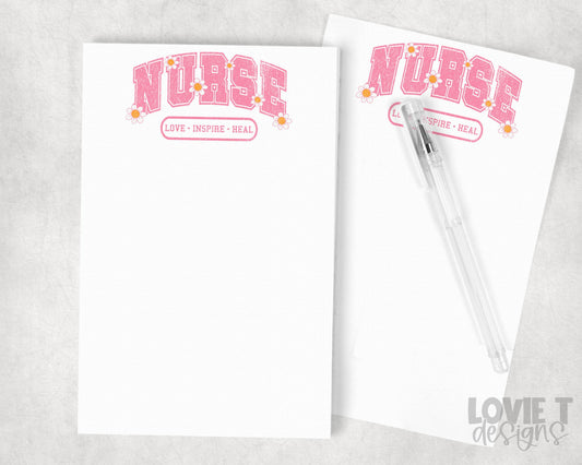 Nurse Pink Retro Notepad