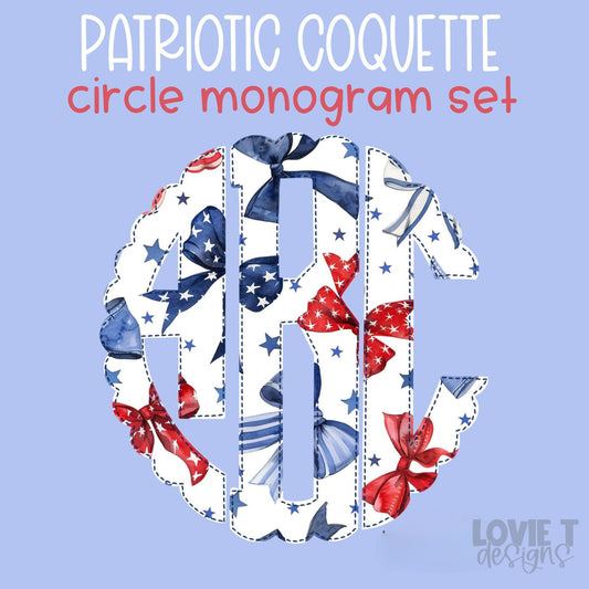 Patriotic Coquette Monogram