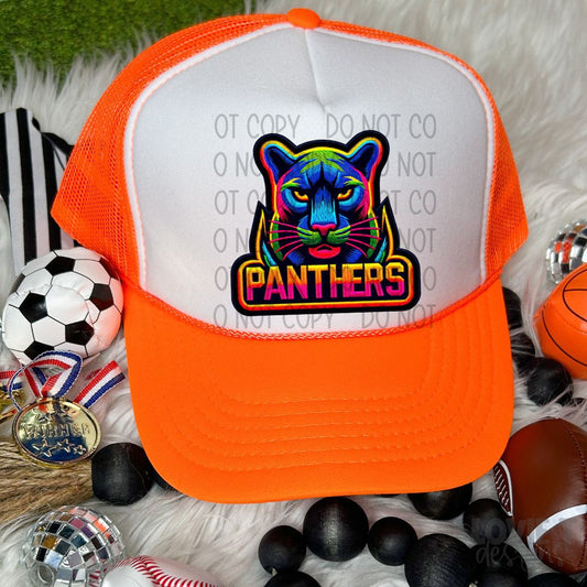 Panthers Faux Embroidery Faux Neon