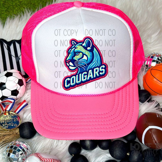 Cougars Faux Embroidery Faux Neon