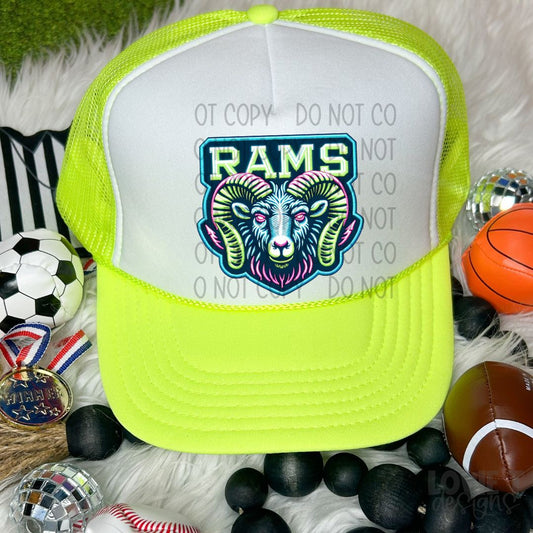 Rams Faux Embroidery Faux Neon