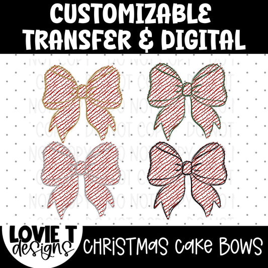 Christmas Cake Bows