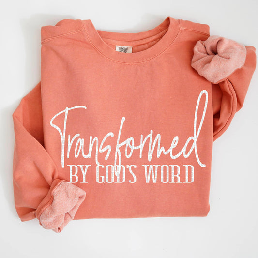 Transformed by God's Word - White Font