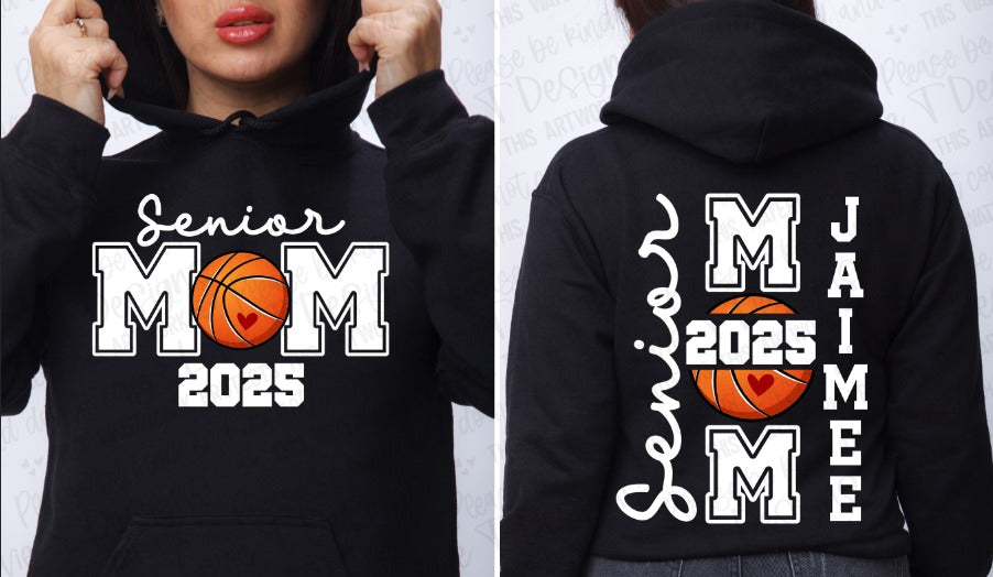 Senior Basketball Mom - Optional Name on Back