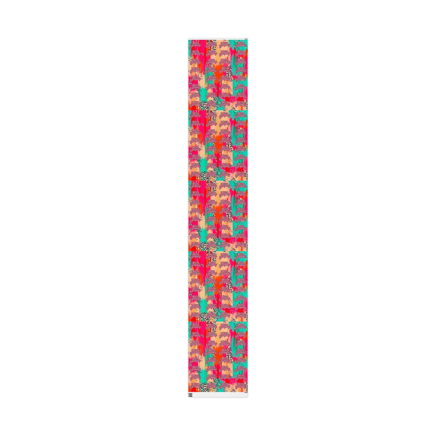 Pink Strokes Merry Christmas Wrapping Paper