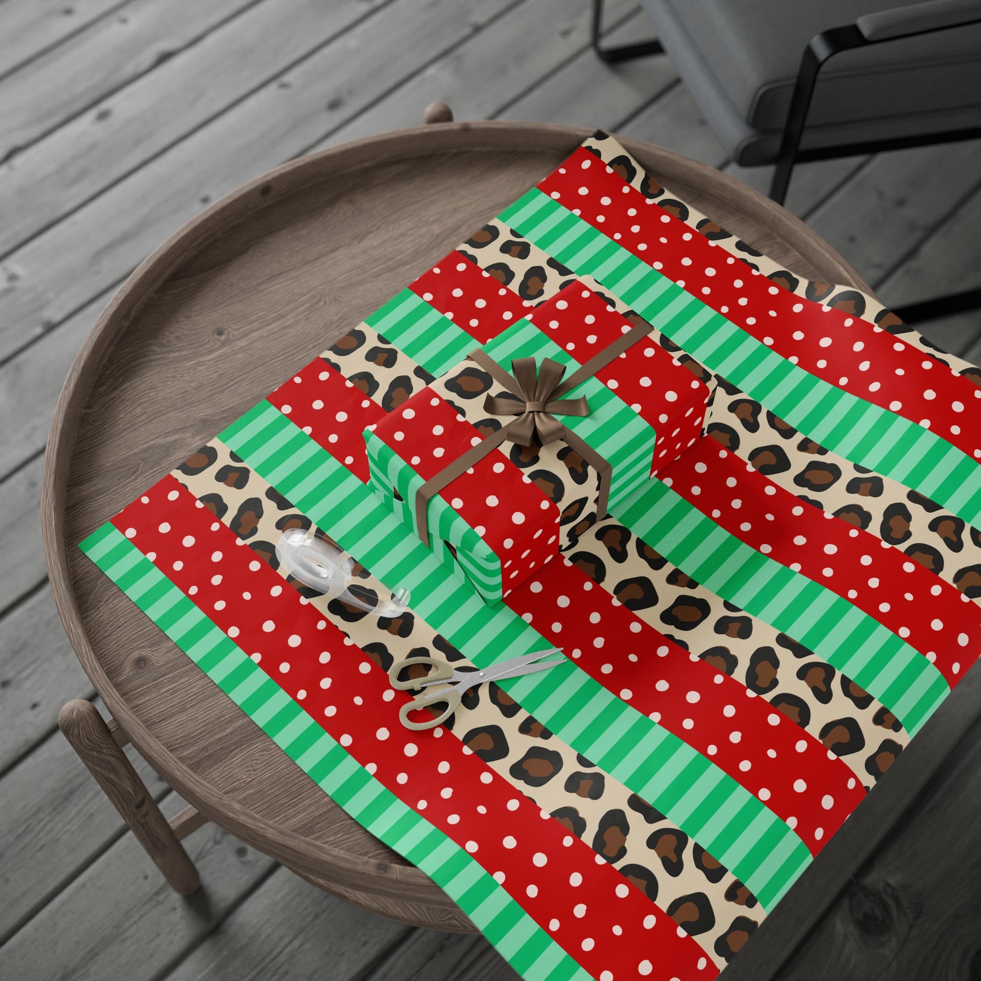 Christmas Stripe Leopard