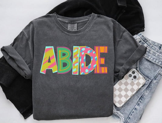 Abide - Faith Words-Lovie T Designs