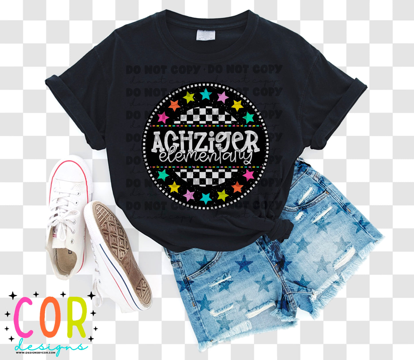 Achzigler Elementary-Colorful Stars-Lovie T Designs