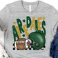 Airedales Dark Green Vegas Gold FB Helmets-Lovie T Designs