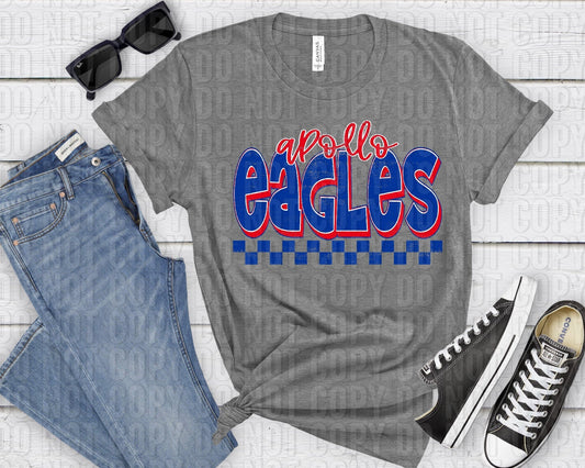 Apollo Eagles Red Blue Grunge-Lovie T Designs