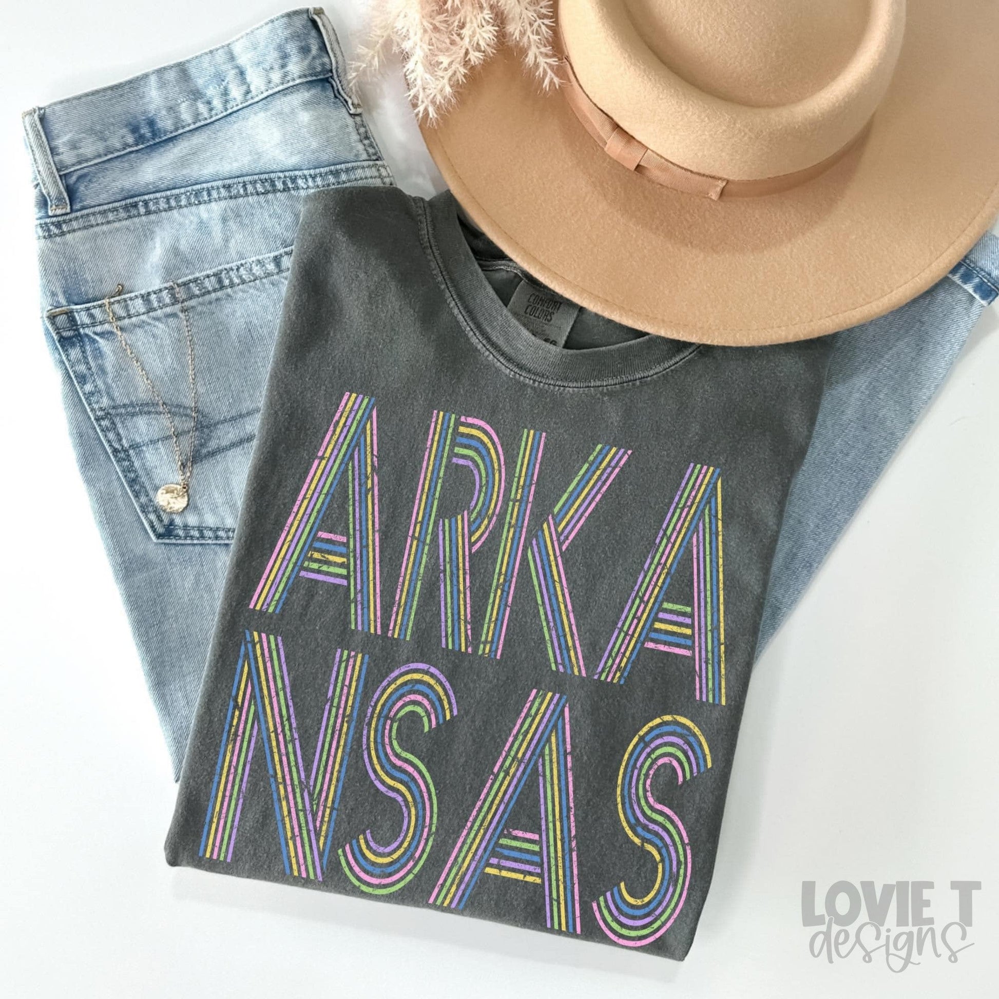 Arkansas Retro Lines-Lovie T Designs