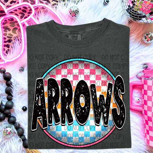 Arrows Neon Circle Mascots-Lovie T Designs