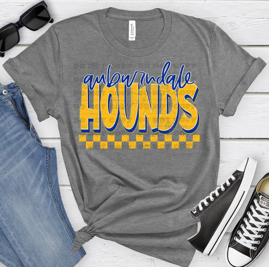 Auburndale Hounds Ath Gold Royal Grunge-Lovie T Designs