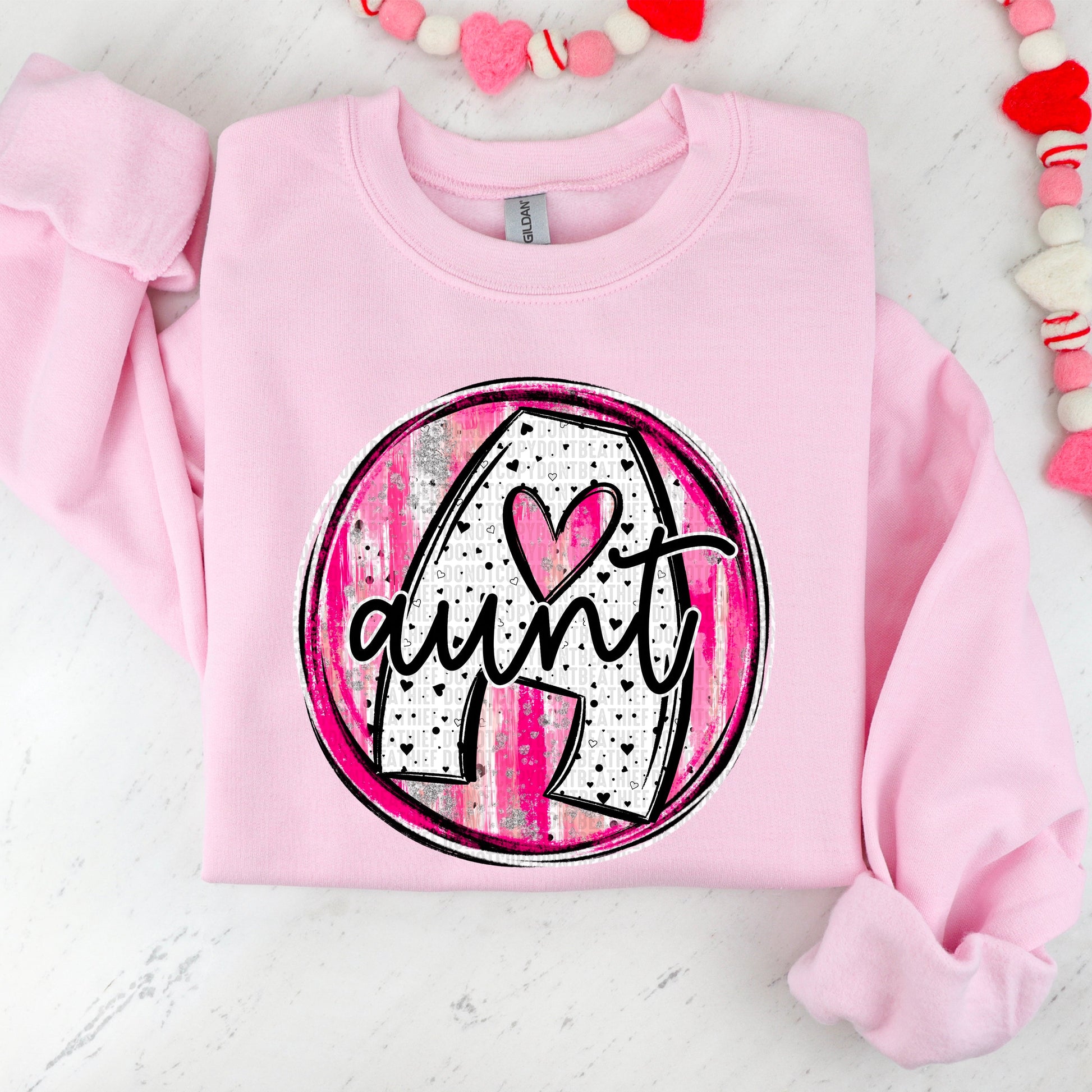 Aunt Valentine Circle Name-[DTF Transfer]-Lovie T Designs