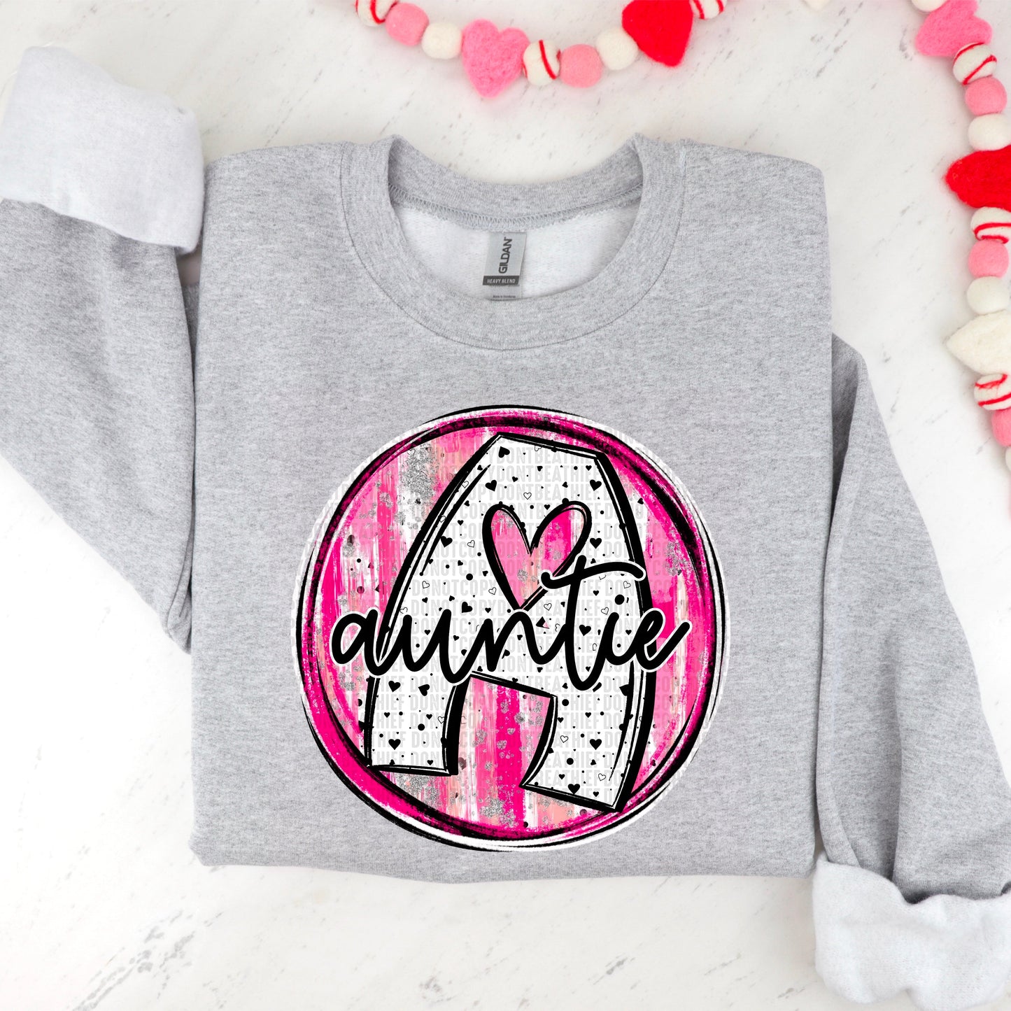 Auntie Valentine Circle Name-[DTF Transfer]-Lovie T Designs