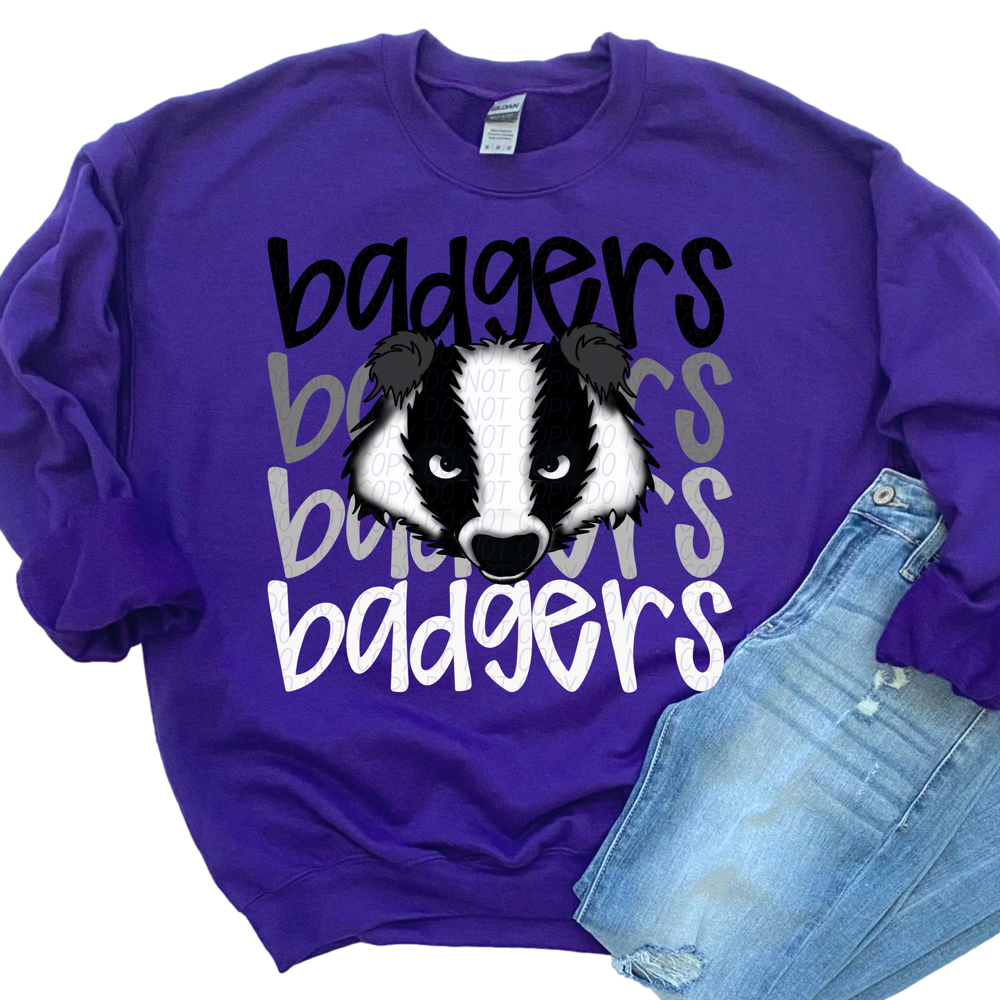 Badgers Monochromatic Mascots-Lovie T Designs