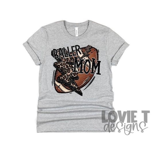 Baller Mom Football-Lovie T Designs