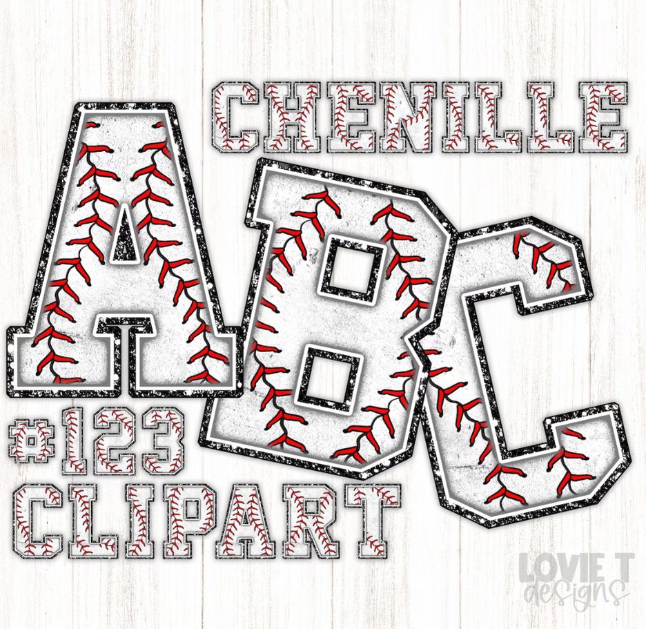 Baseball Alpha and Number - Customizable-Lovie T Designs