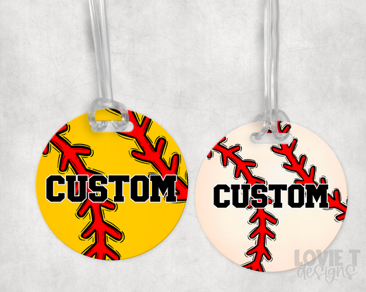 Baseball / Softball Bag Tag-Lovie T Designs