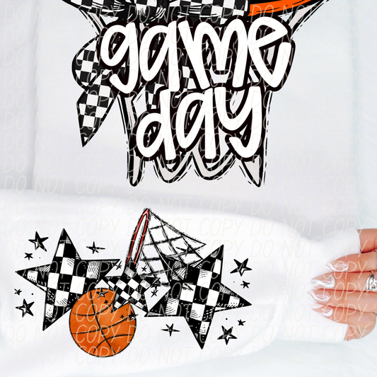 Basketball Game Day Bow-[DTF Transfer]-Lovie T Designs