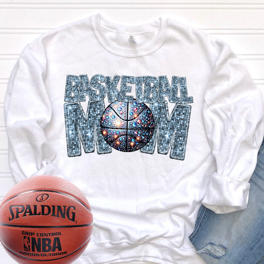 Basketball Mom Columbia Blue-[DTF Transfer]-Lovie T Designs