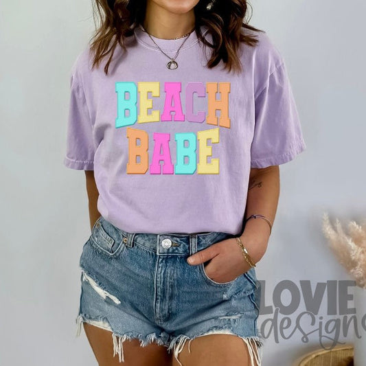 Beach Babe Faux Embroidery