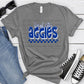 Beal City Aggies Royal White Grunge-Lovie T Designs