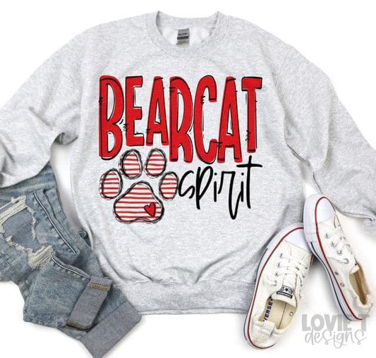 Bearcat Spirit Red Paw-Lovie T Designs