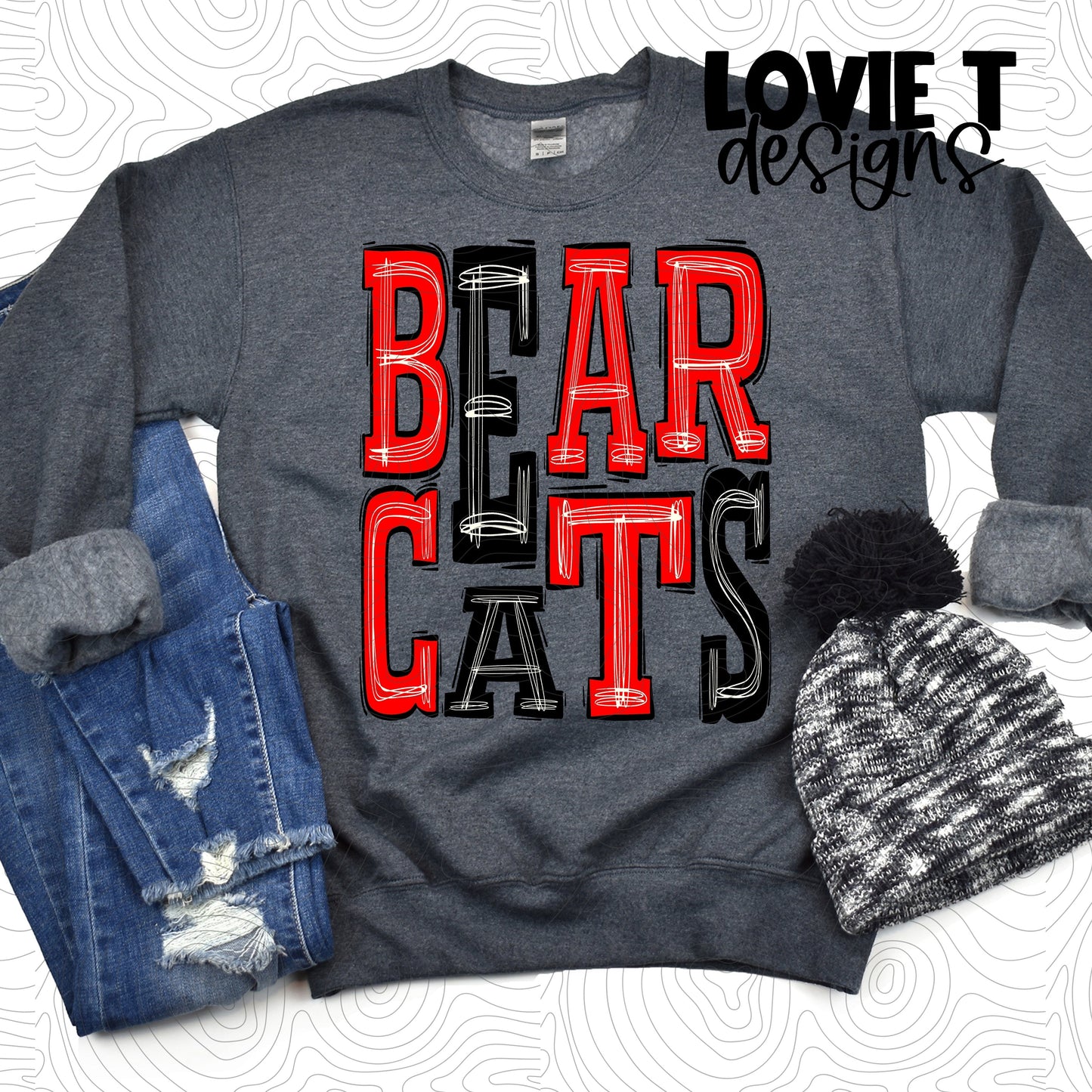 Bearcats Red and Black-Lovie T Designs