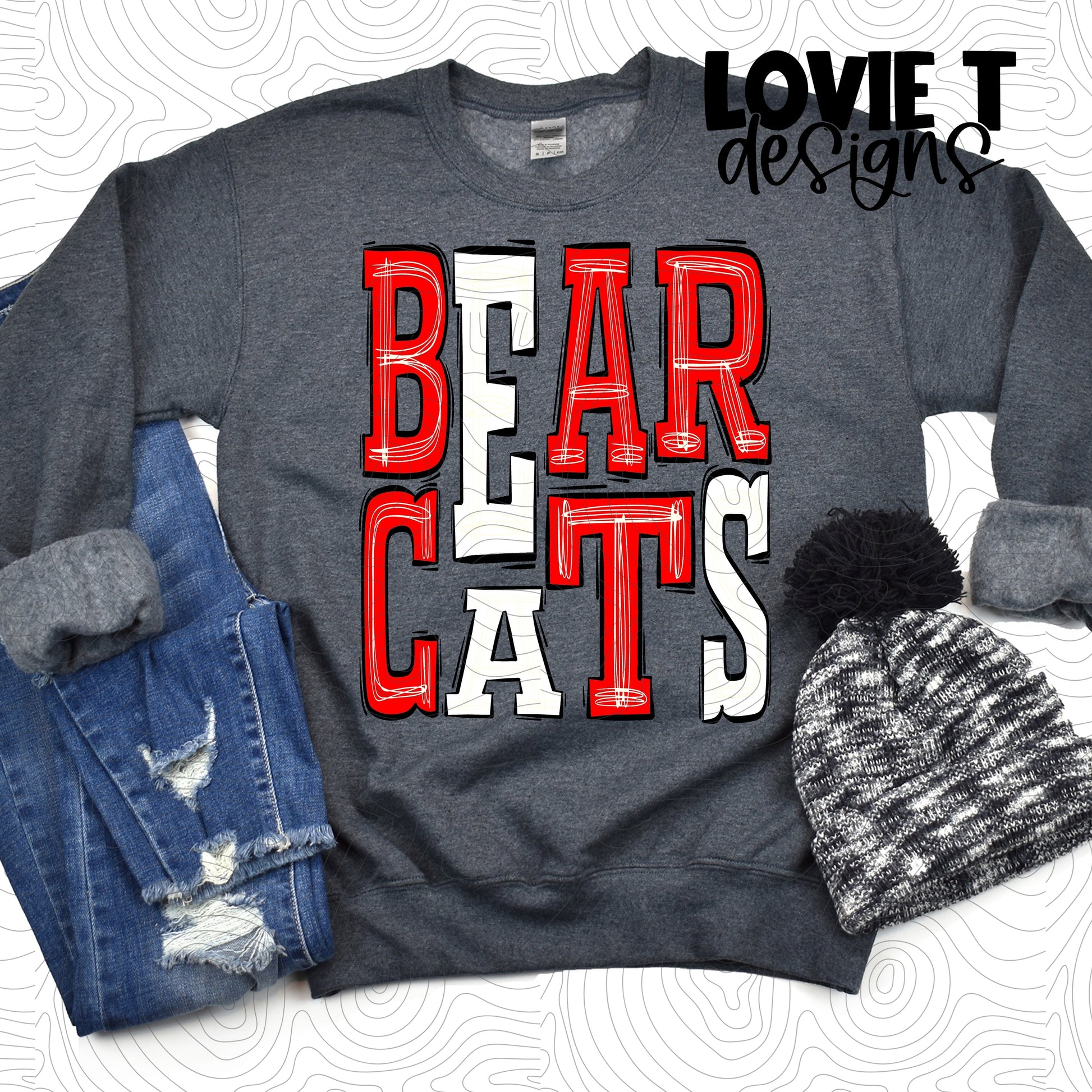 Bearcats Red and White-Lovie T Designs