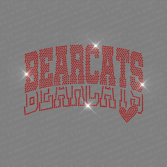 Bearcats Single Color Spangle Transfer-Lovie T Designs